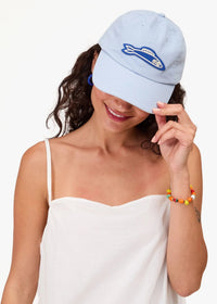 Clare V Sardine Baseball Hat Baby Blue