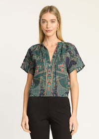 Caballero Zola Top Patchwork Flowers