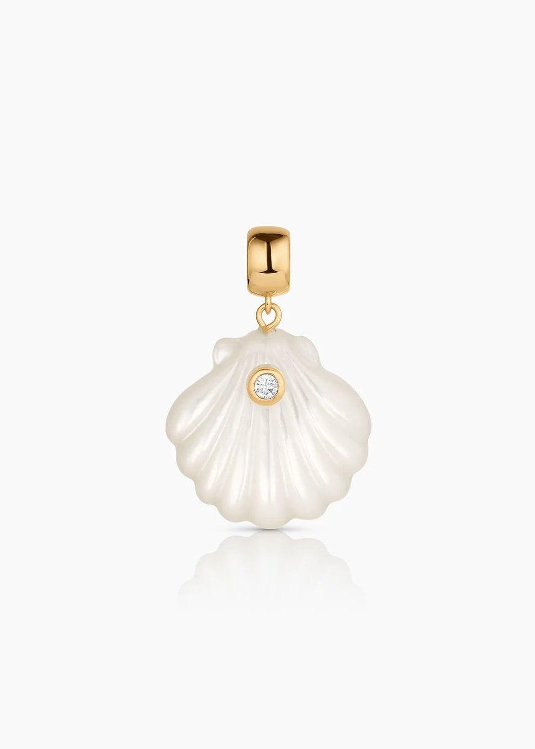 Coquille Mother Of Pearl Shell Bail Charm