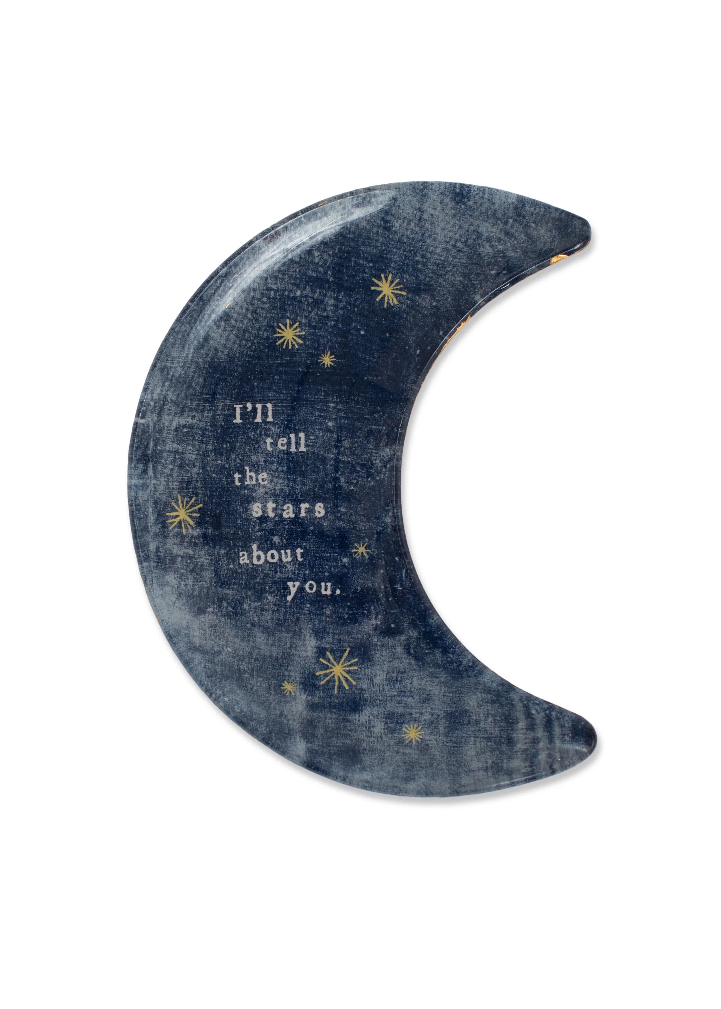 Moon Decoupage Plate I'll Tell the Stars About You