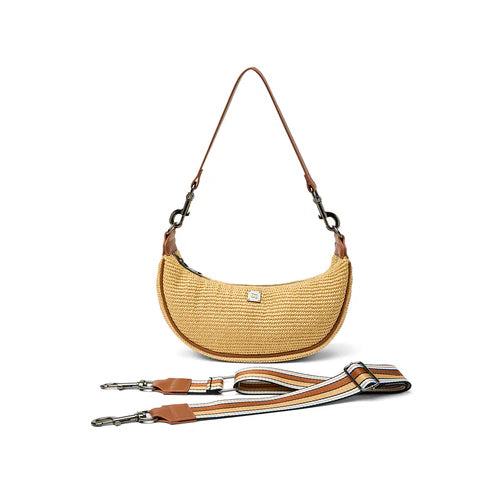 Moonlighting Bag: Dune Raffia & Saddle