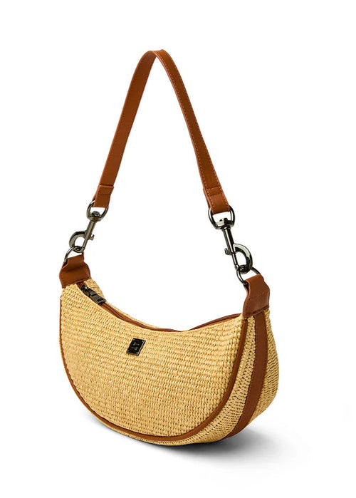 Moonlighting Bag: Dune Raffia & Saddle