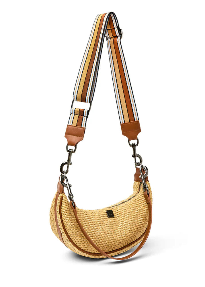 Moonlighting Bag: Dune Raffia & Saddle