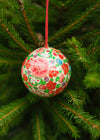 Crimson Flowers Bauble