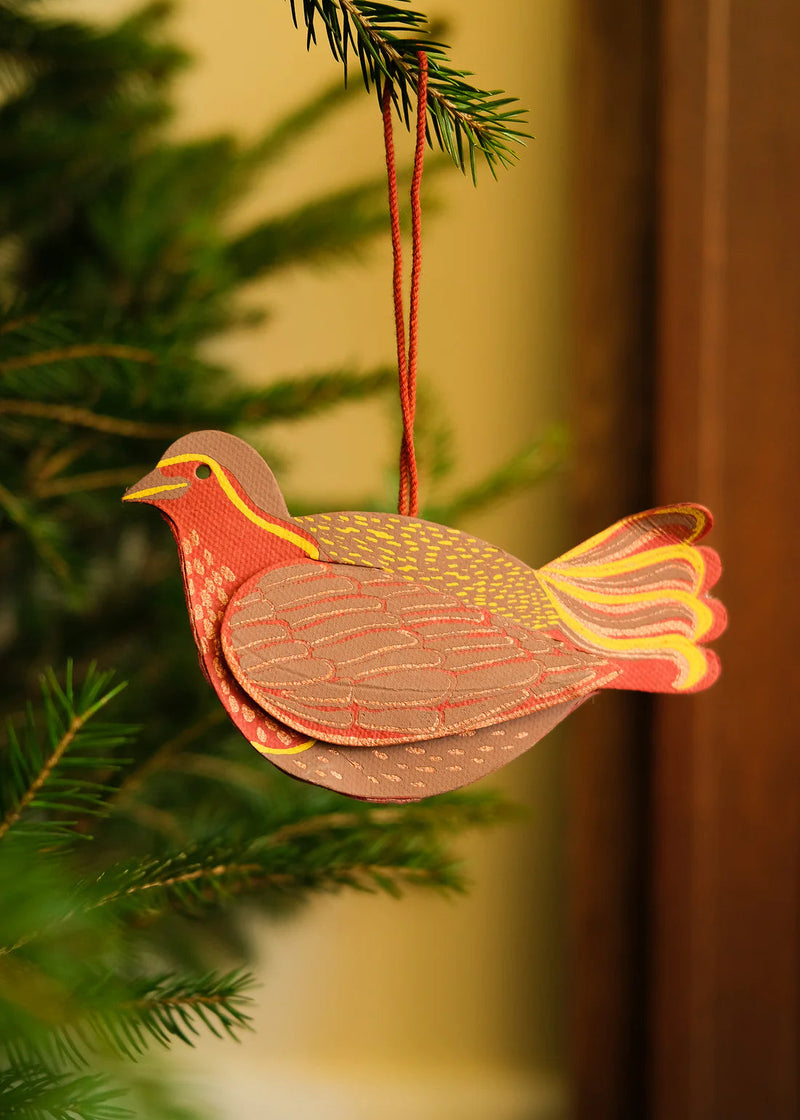 Robin Screen-Printed Board Decoration