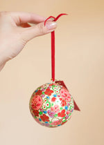 Crimson Flowers Bauble