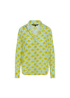 Daria French Cuff Silk Blouse Limon Blue