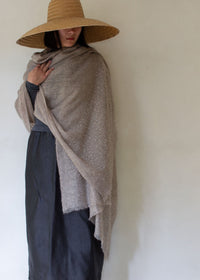 Diamante Cashmere Shawl Beige