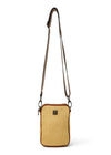 Busy Signal Crossbody: Dune Raffia & Saddle