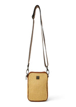Busy Signal Crossbody: Dune Raffia & Saddle