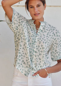MABE Edie Green Print Top