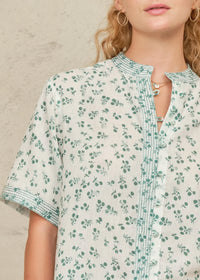 MABE Edie Green Print Top