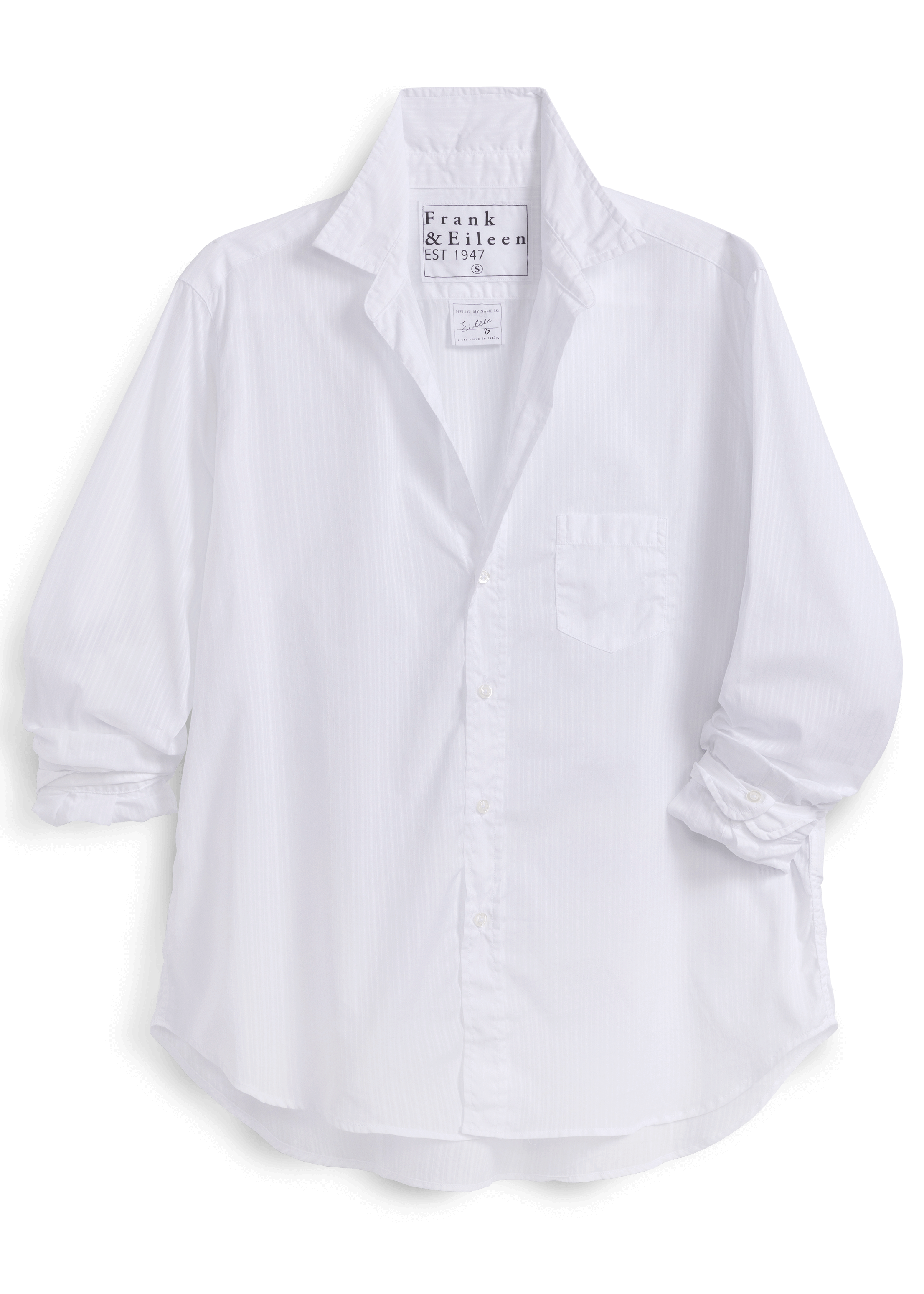 F&E Eileen Sheer White Stripe