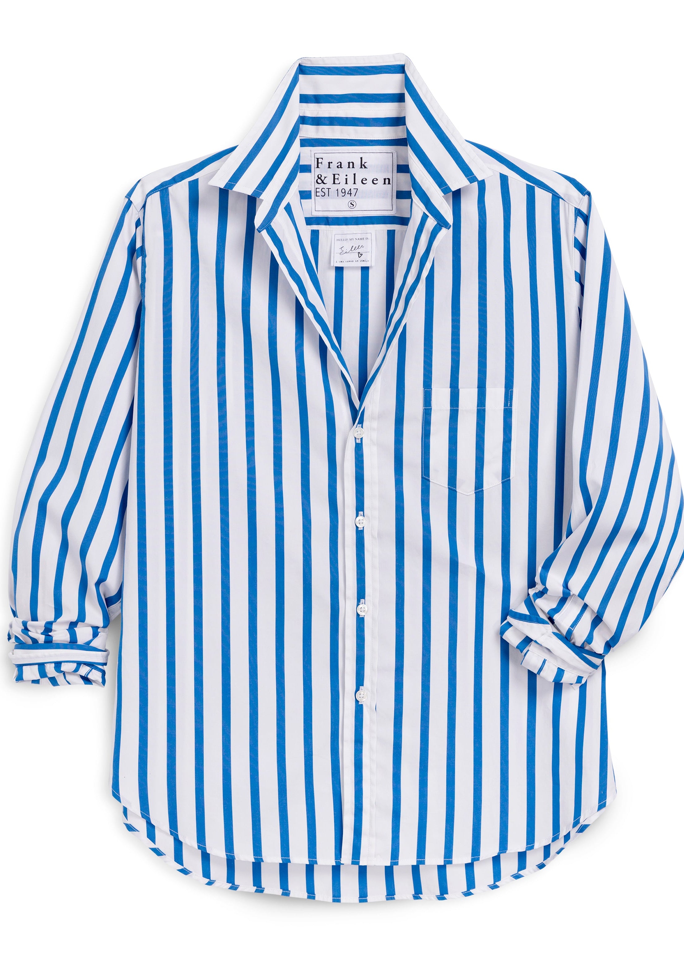 F&E Eileen Blue & White Stripe