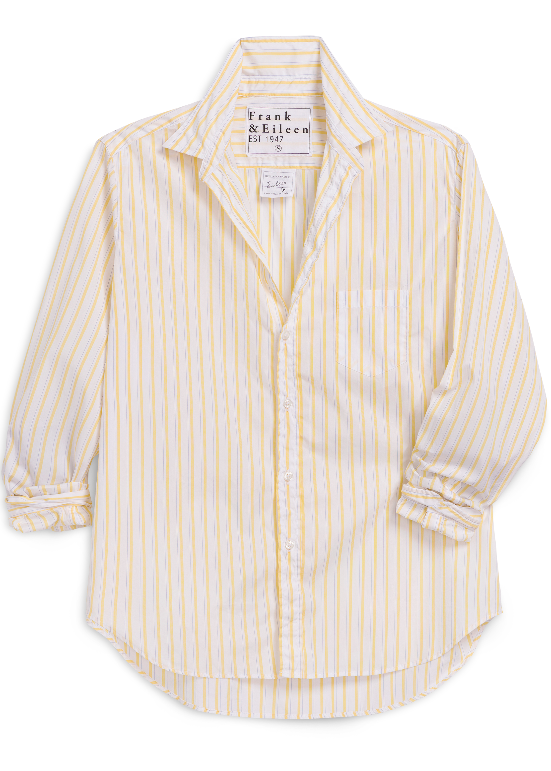F&E Eileen Yellow & Thin Navy Stripe