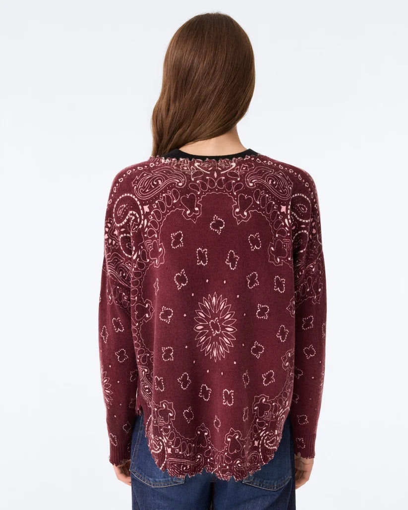 Kujten Mela Bandana Sweater Milano Burgandy