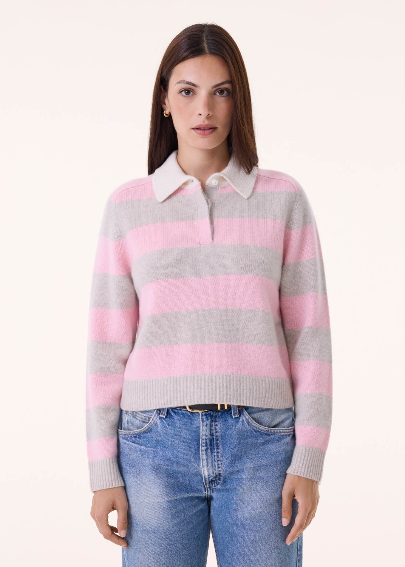 Royce Stripe Sweater Rose Vintage