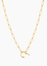 Finn Paperclip Charm Necklace 18"