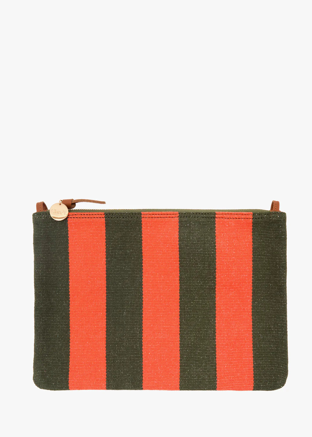 Clare V Flat Clutch Army/Poppy