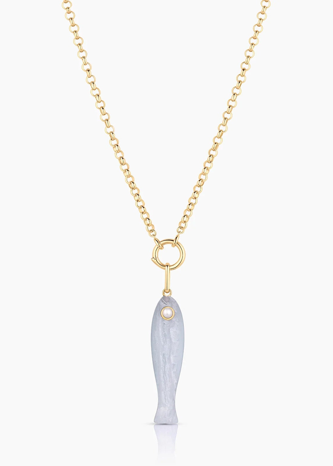 Fortuna Blue Lace Fish Charm