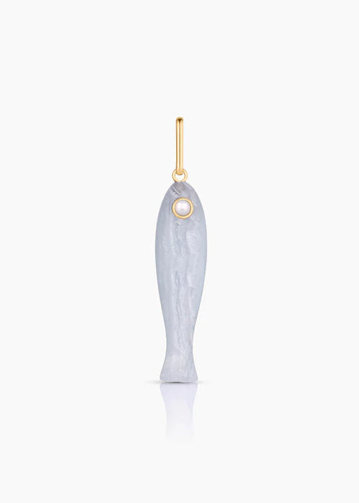 Fortuna Blue Lace Fish Charm