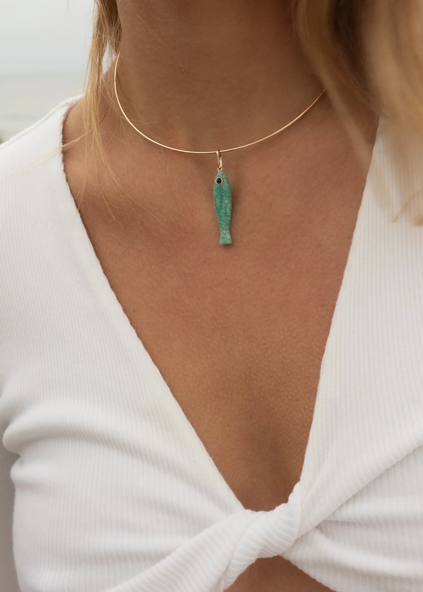 Fortuna Amazonite Fish Charm