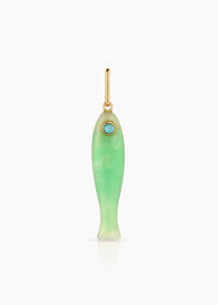 Fortuna Chrysoprase Fish Charm