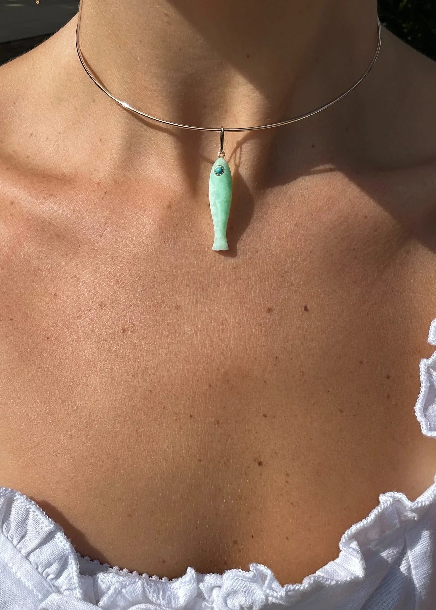 Fortuna Chrysoprase Fish Charm