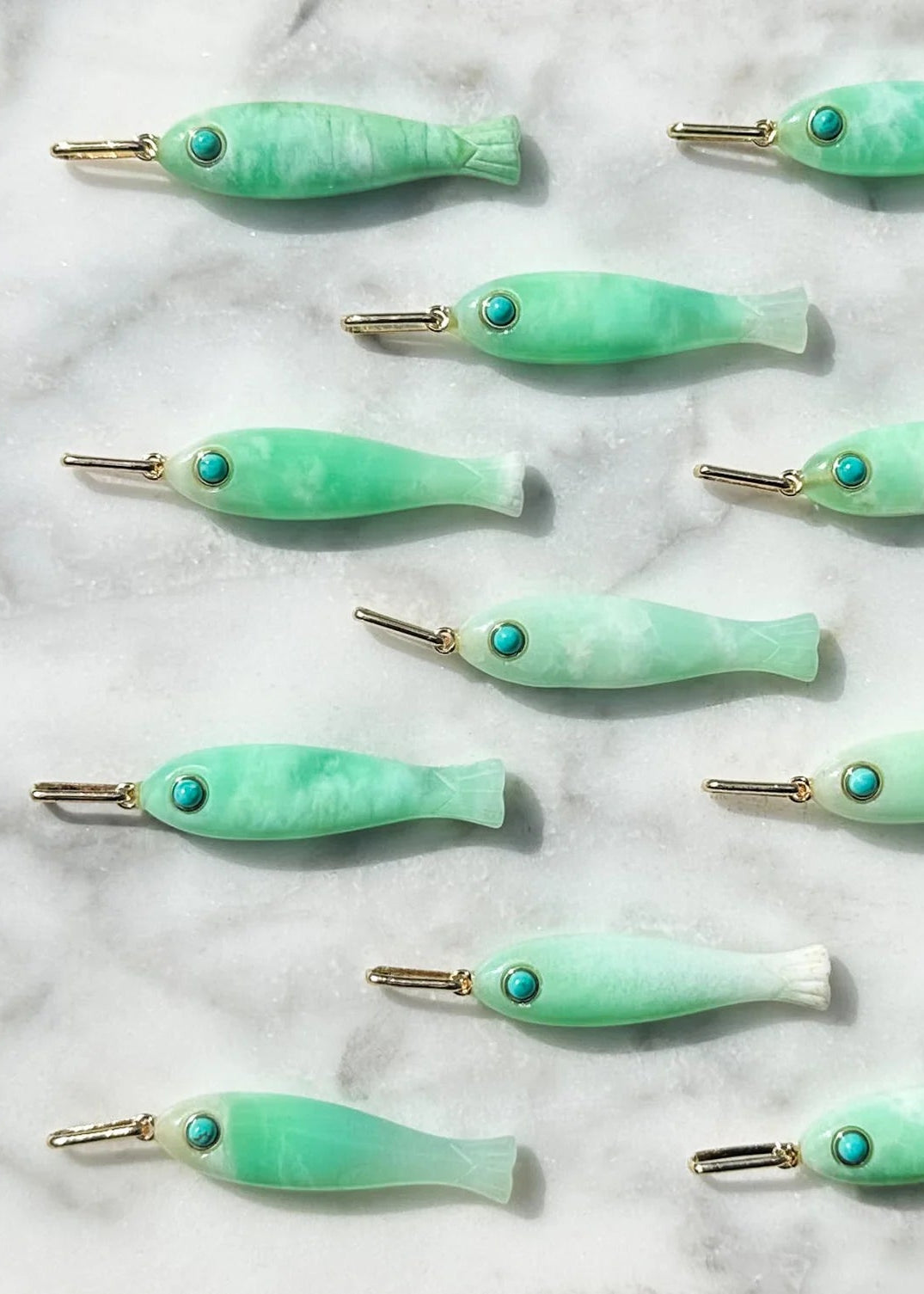 Fortuna Chrysoprase Fish Charm