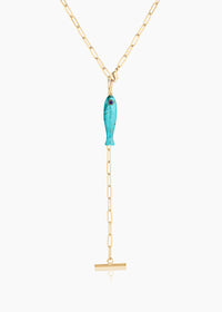 Fortuna Howlite Fish Charm