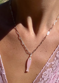 Fortuna Pink Jade Fish Charm