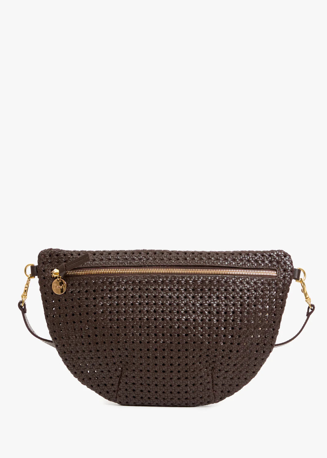 Clare V Grande Fanny Chocolate Rattan