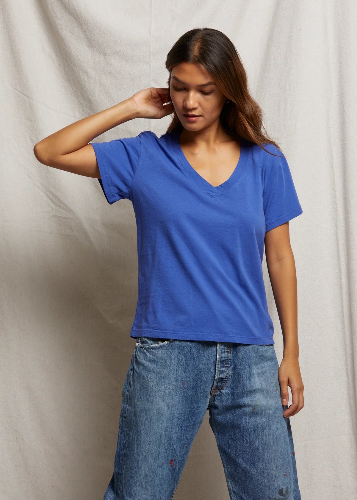 perfectwhitetee Hendrix Tee Violet Blue