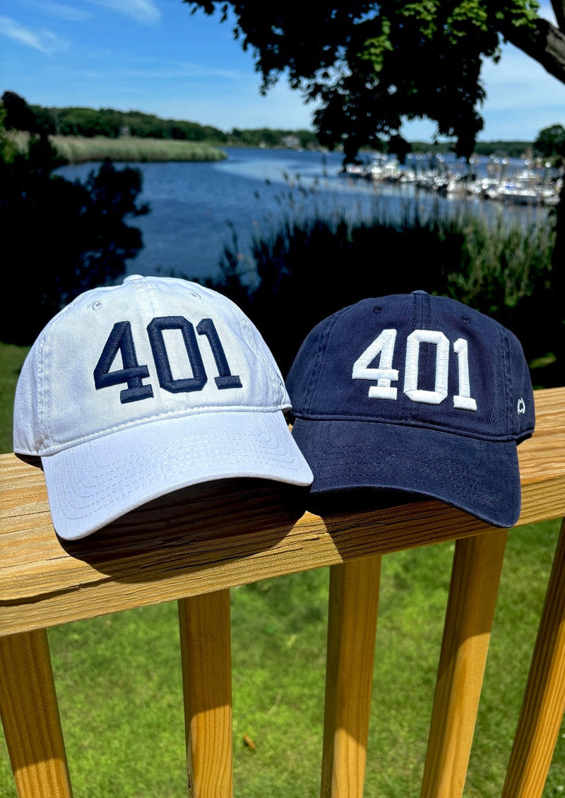 401 White & Navy Hat