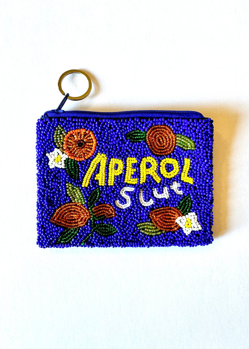 Aperol Slut Beaded Coin Purse