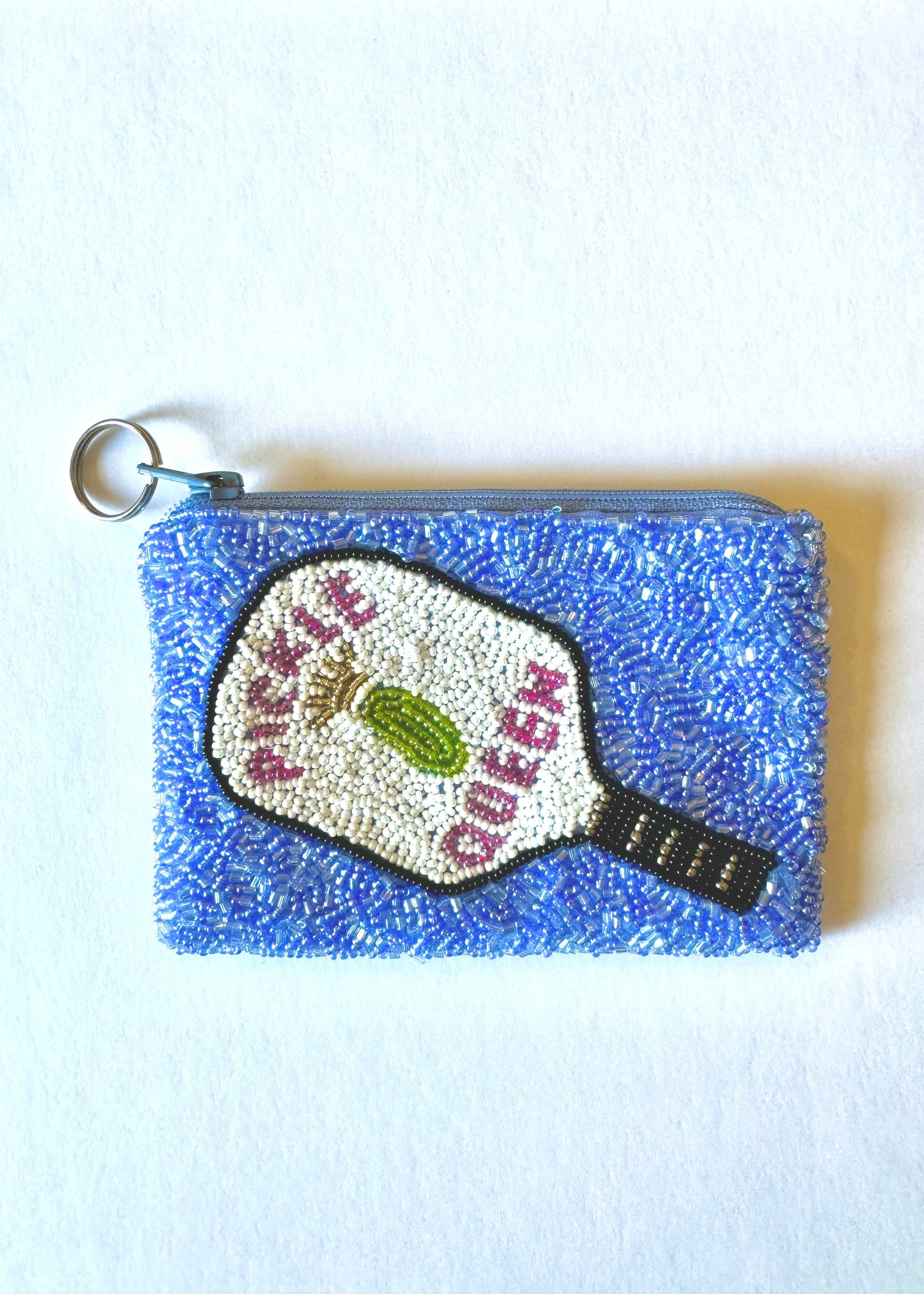 Pickle Queen Beaded Coin Purse
