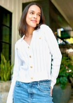 Kinross Rib Button Polo White