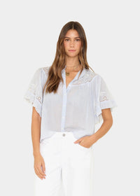 Xirena Mae Shirt Blue Stripe