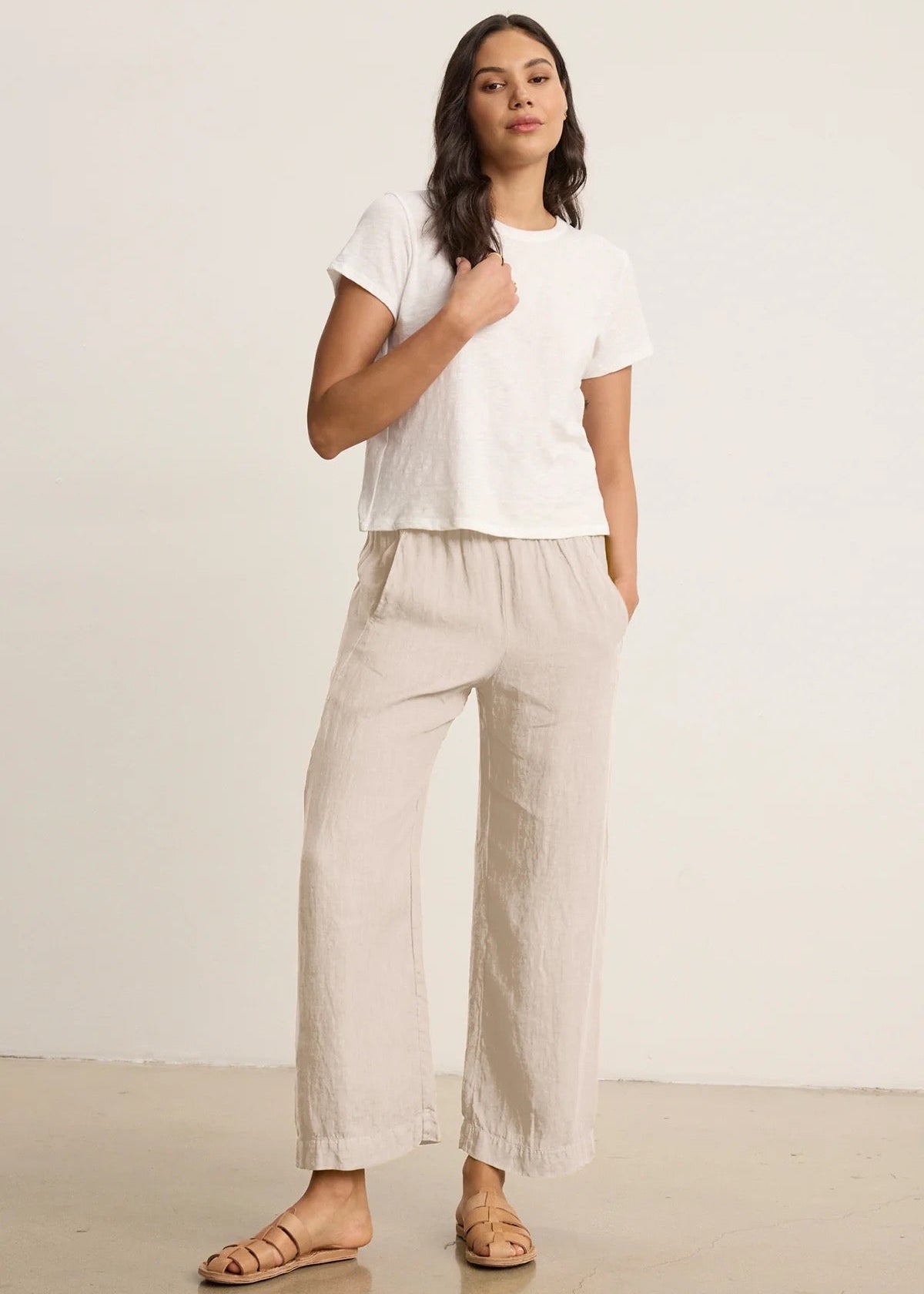 Velvet Lola Linen Pant Cobble