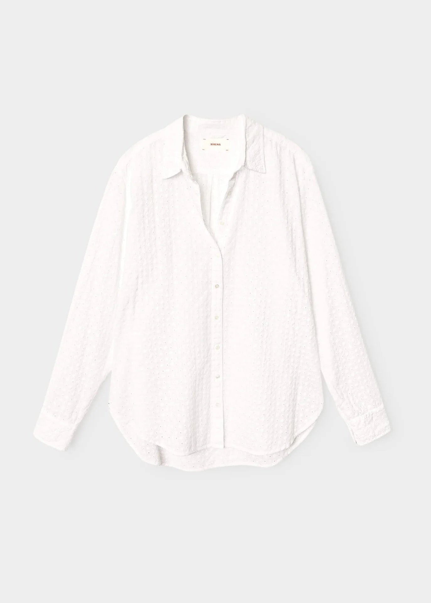 Xirena White Beau Embroidered Shirt