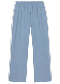 Donni Linen Crop Stripe Pant Lapis