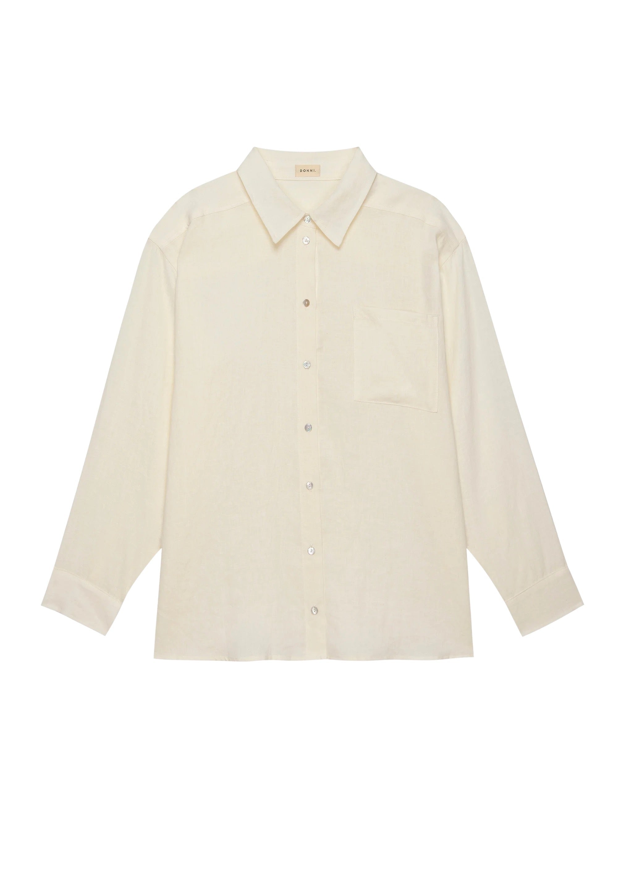 Donni Relaxed Linen Cream Shirt