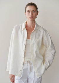 Donni Relaxed Linen Cream Shirt