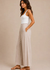 Sand Pleated Pants