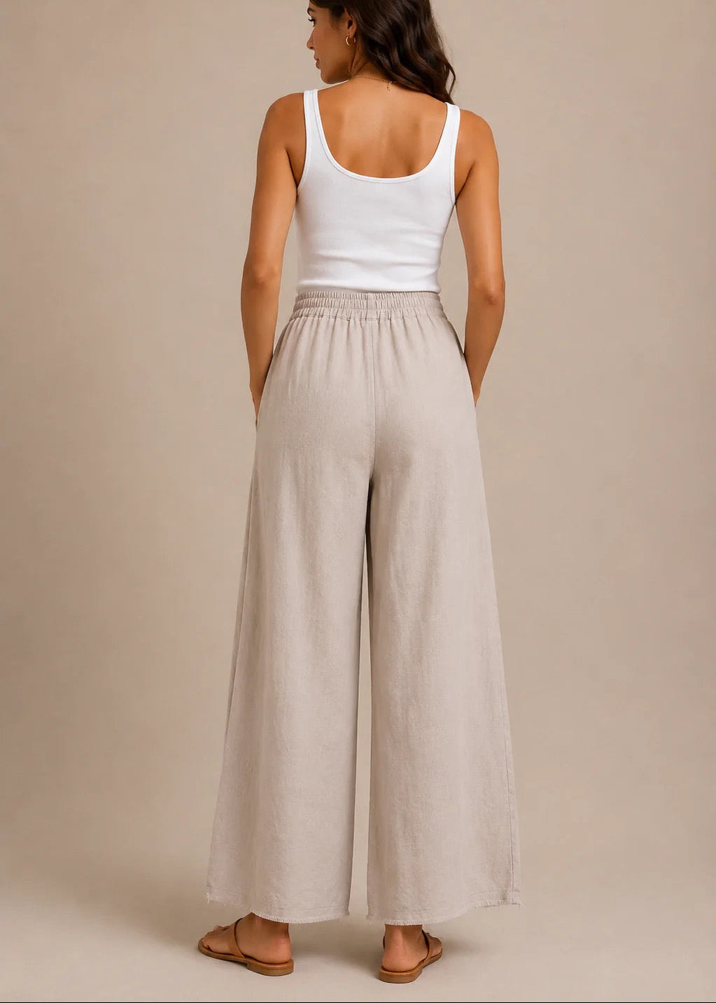 Sand Pleated Pants