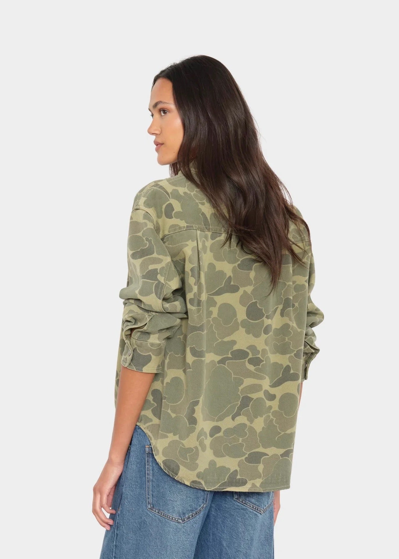 Xirena Camo Green Gia Shirt