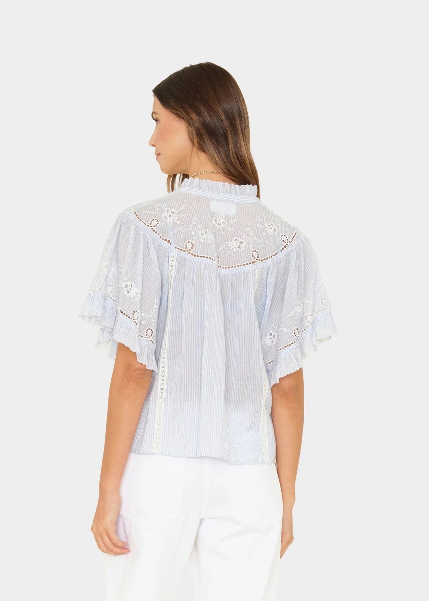 Xirena Mae Shirt Blue Stripe