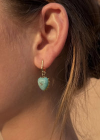 Isabel Amazonite Heart Earrings