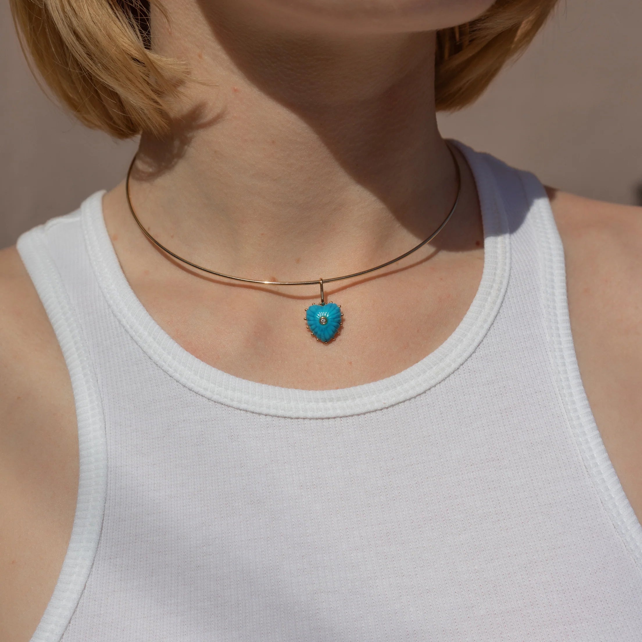 Isabel Howlite Heart Charm