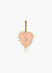 Isabel Pink Jade Heart Charm